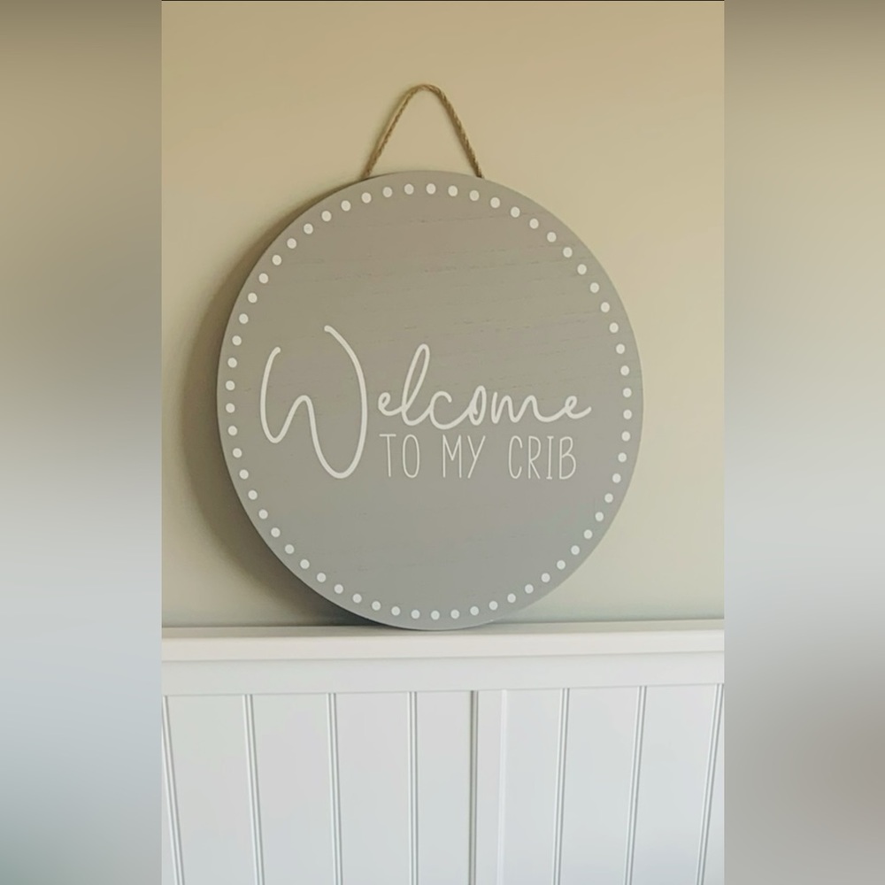 Nursery crib sign